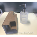 Groothandel Luxe Glass Frosted Refilleerbare 250 ml Lotion Lotion vloeistof Soap Metalen Dispenser Pompglasfles
